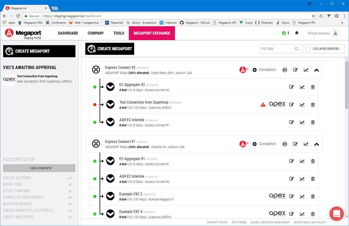 Megaport Dashboard