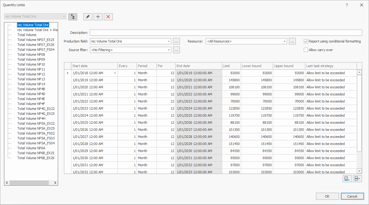 Deswik Scheduler window in its updated format with an updated clean layout